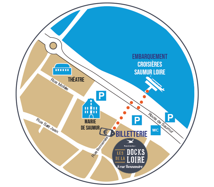 Accès à la billetterie croisières Saumur Loire