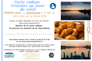 Bon cadeau - Croisière lever du soleil